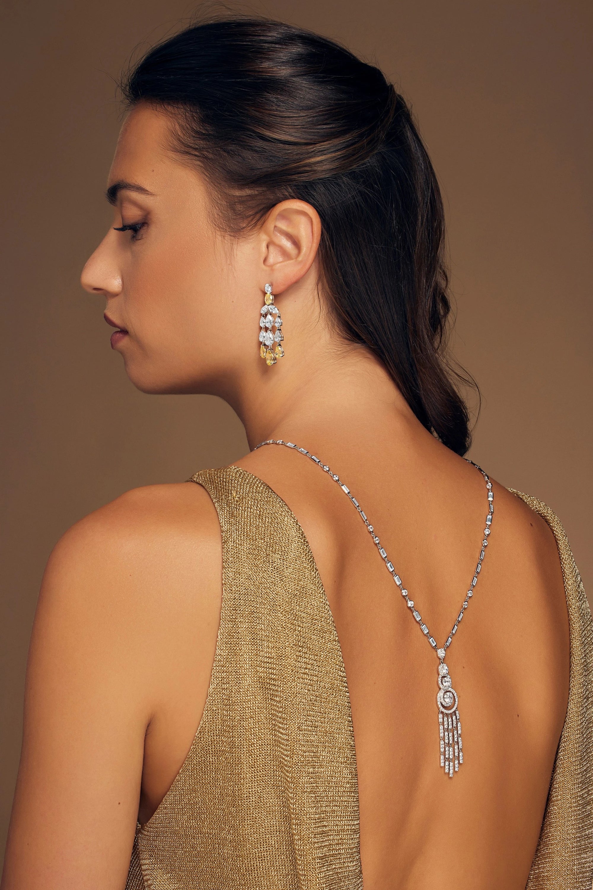 Collier long argent
