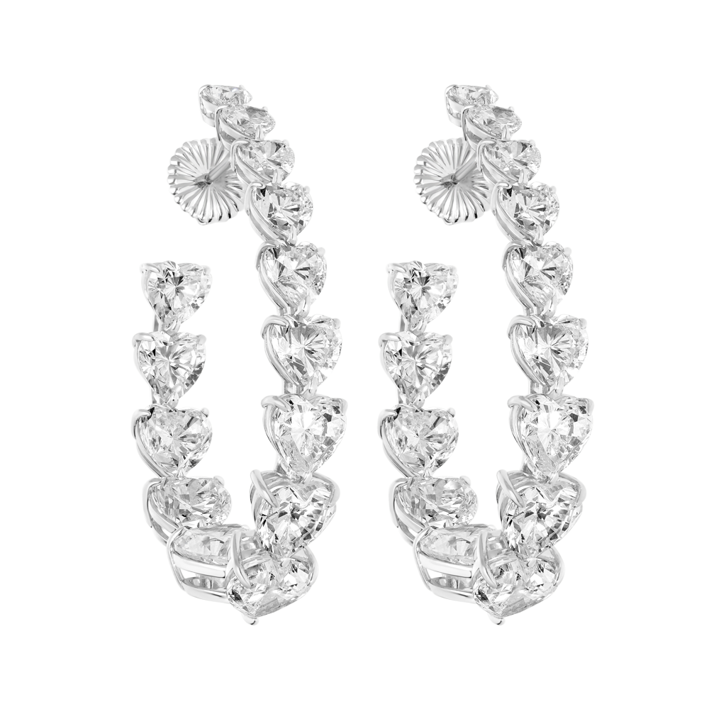 Hoop earrings - Rhodium silver