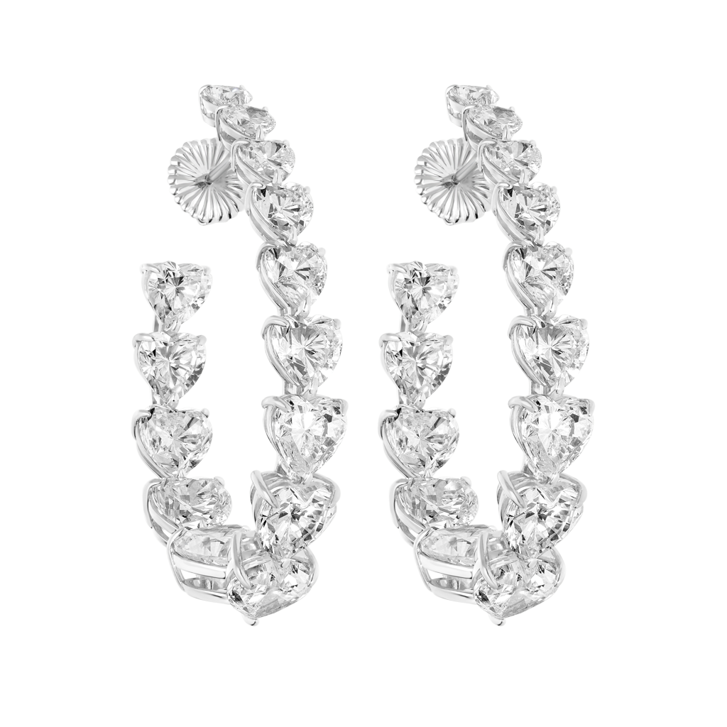 Hoop earrings - Rhodium silver
