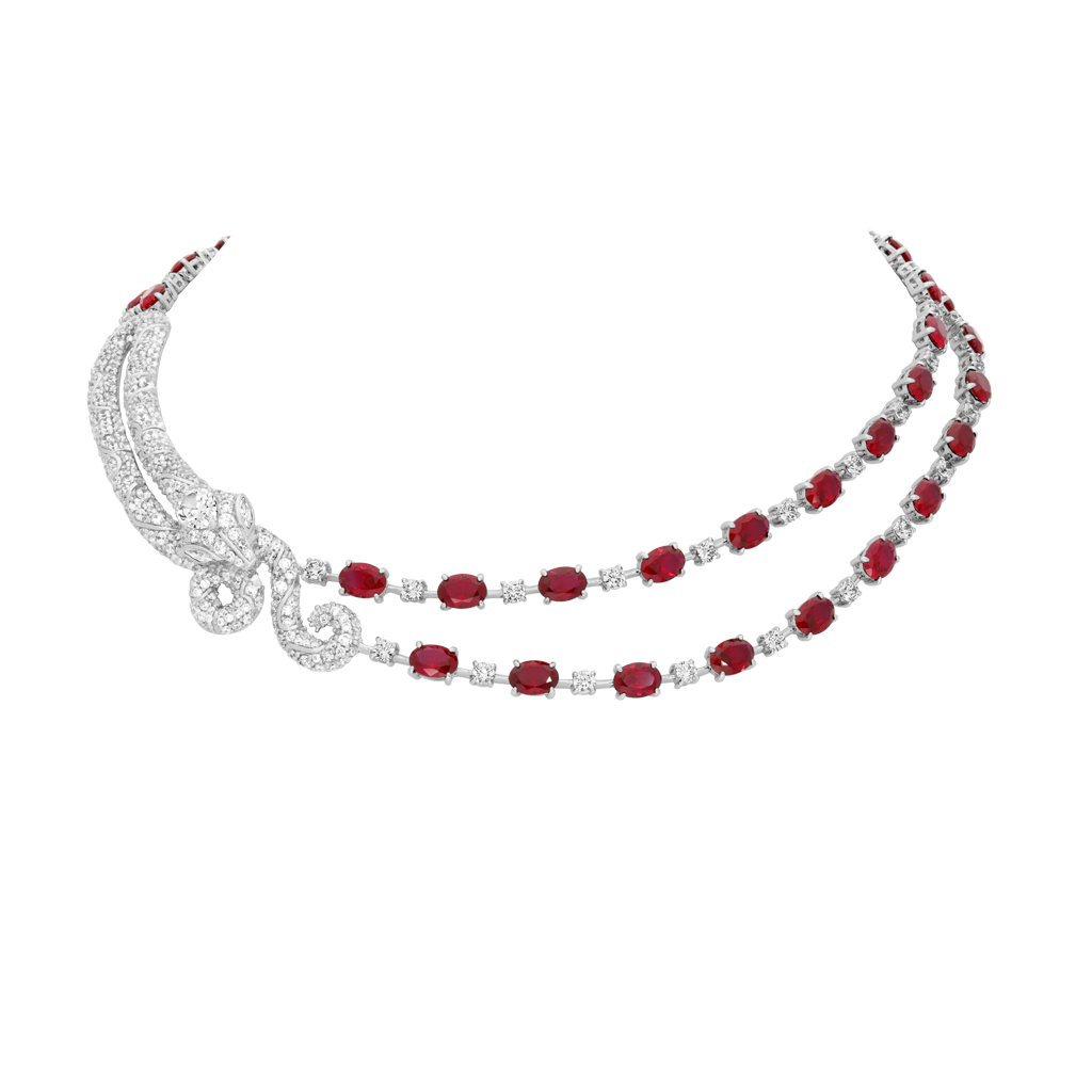 Necklace - Snake Collection - Rhodium Silver