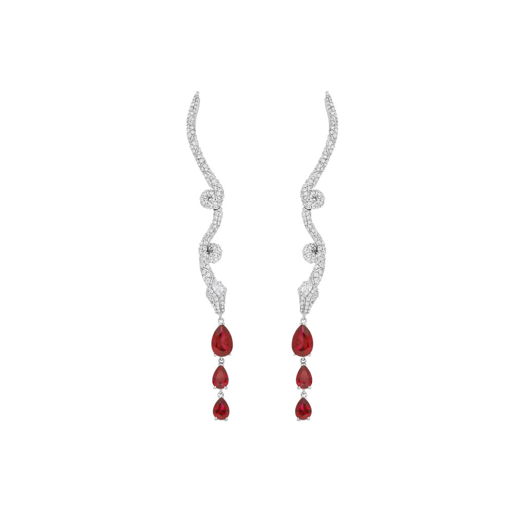 Boucles d&#39;oreilles - Collection Serpent - Argent rhodié
