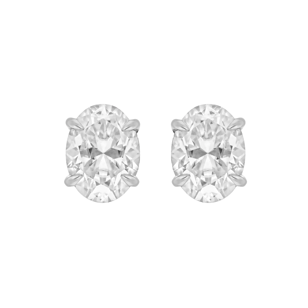 Earrings - Moissanite - White Gold