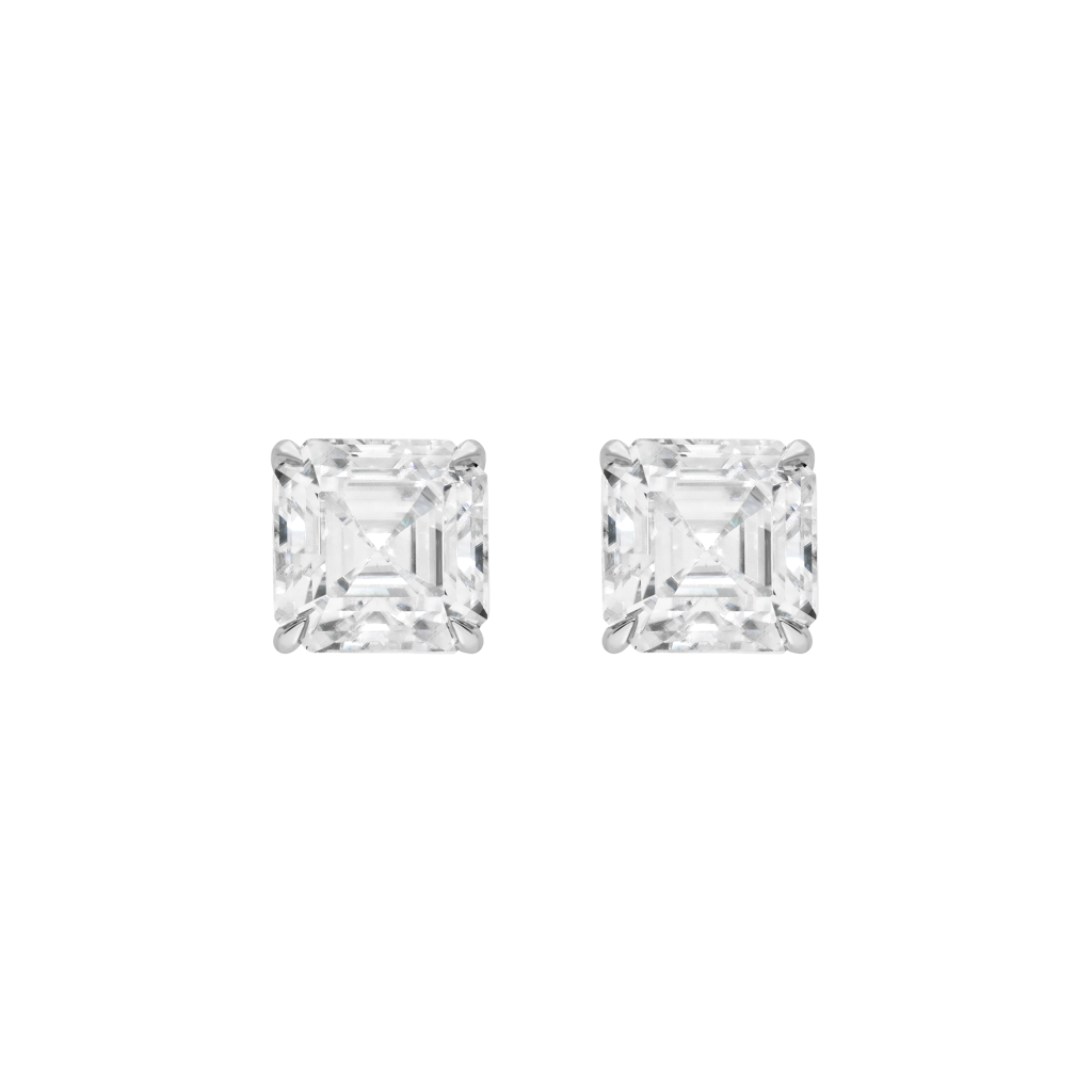 Boucles d'oreilles Moissanite - Or Blanc