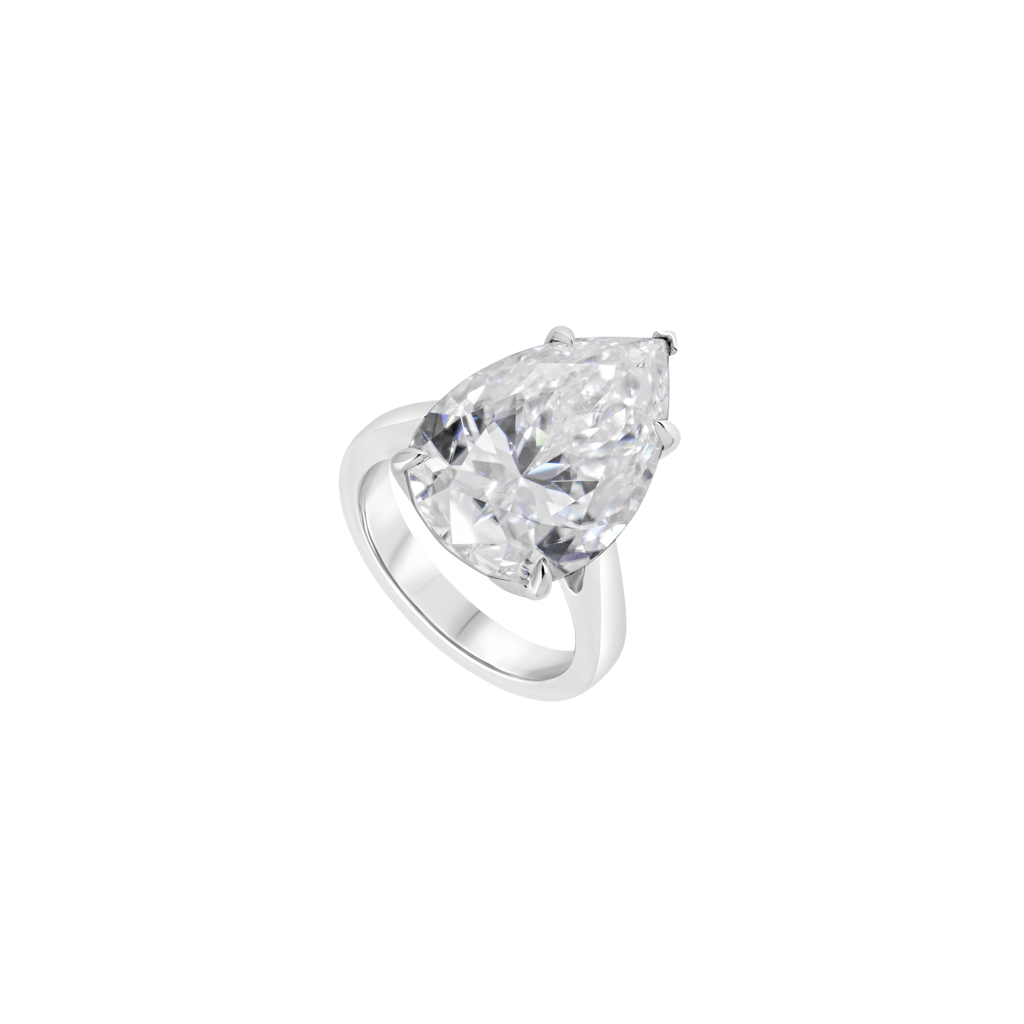 Bague Moissanite - Platine