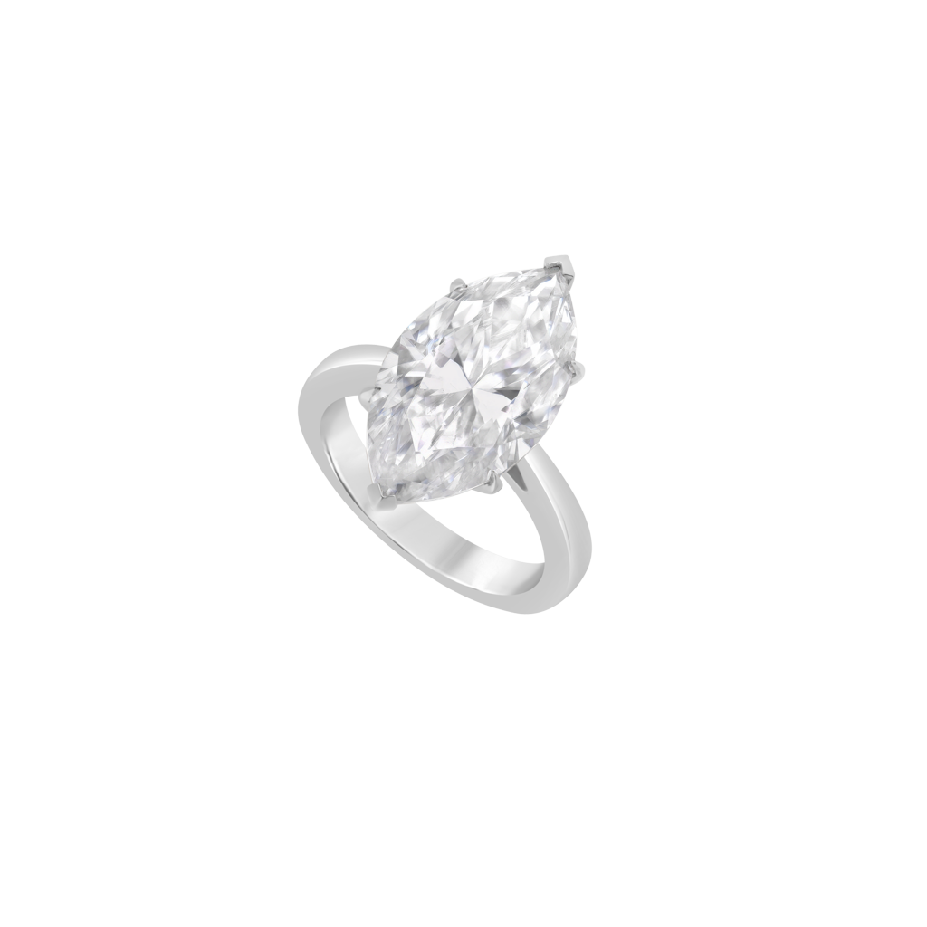 Bague Moissanite - Platine