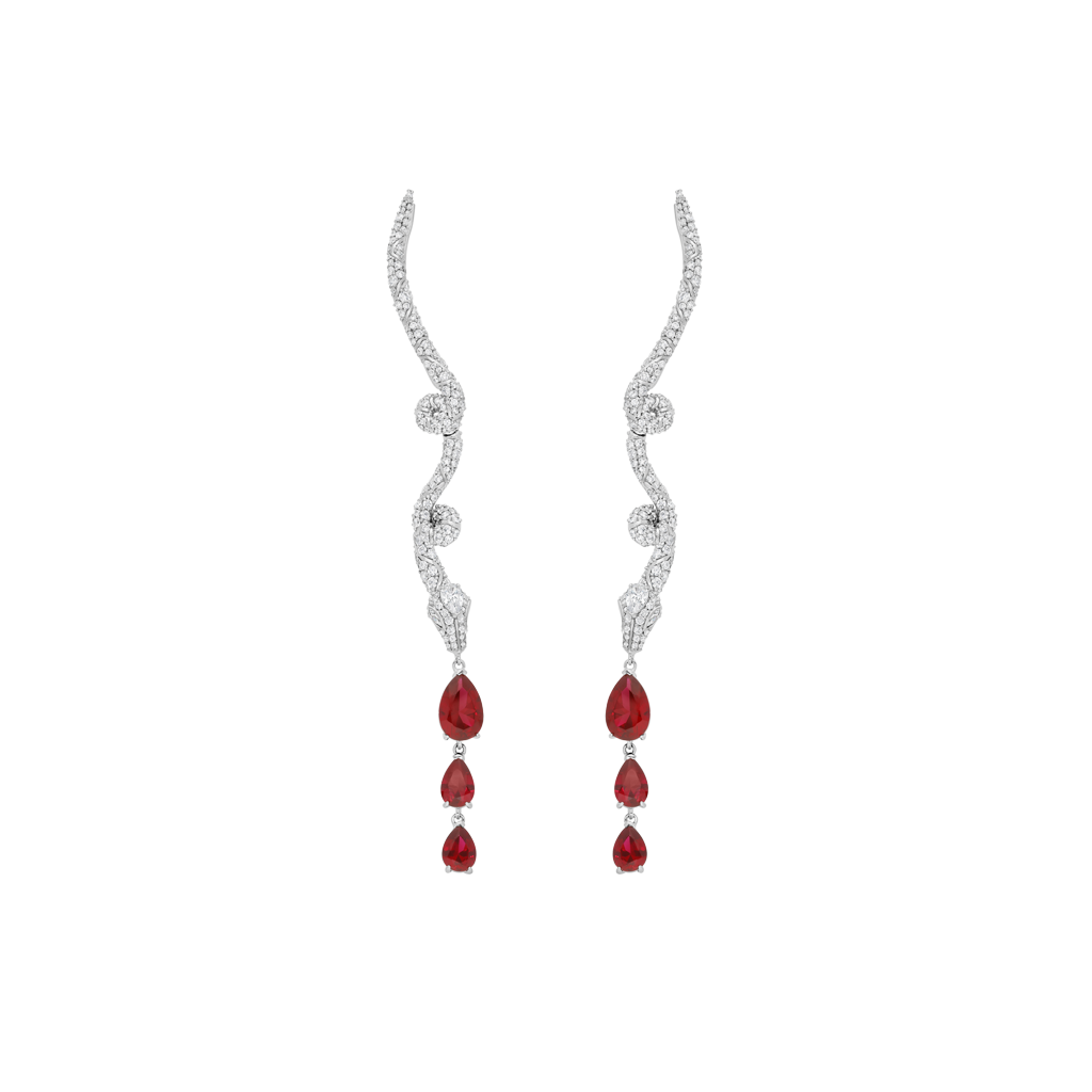 Earrings - Snake Collection - Rhodium silver