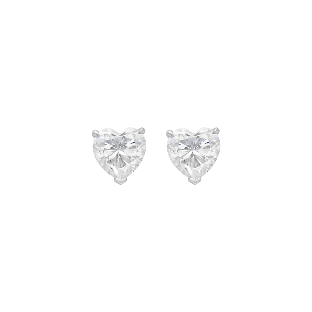 Moissanite Earrings - White Gold