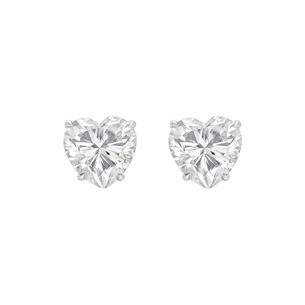Boucles d'oreilles Moissanite - Or Blanc