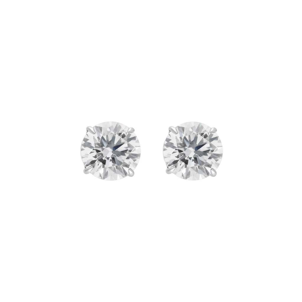 Platinum Synthetic Diamond Earrings – BURMA