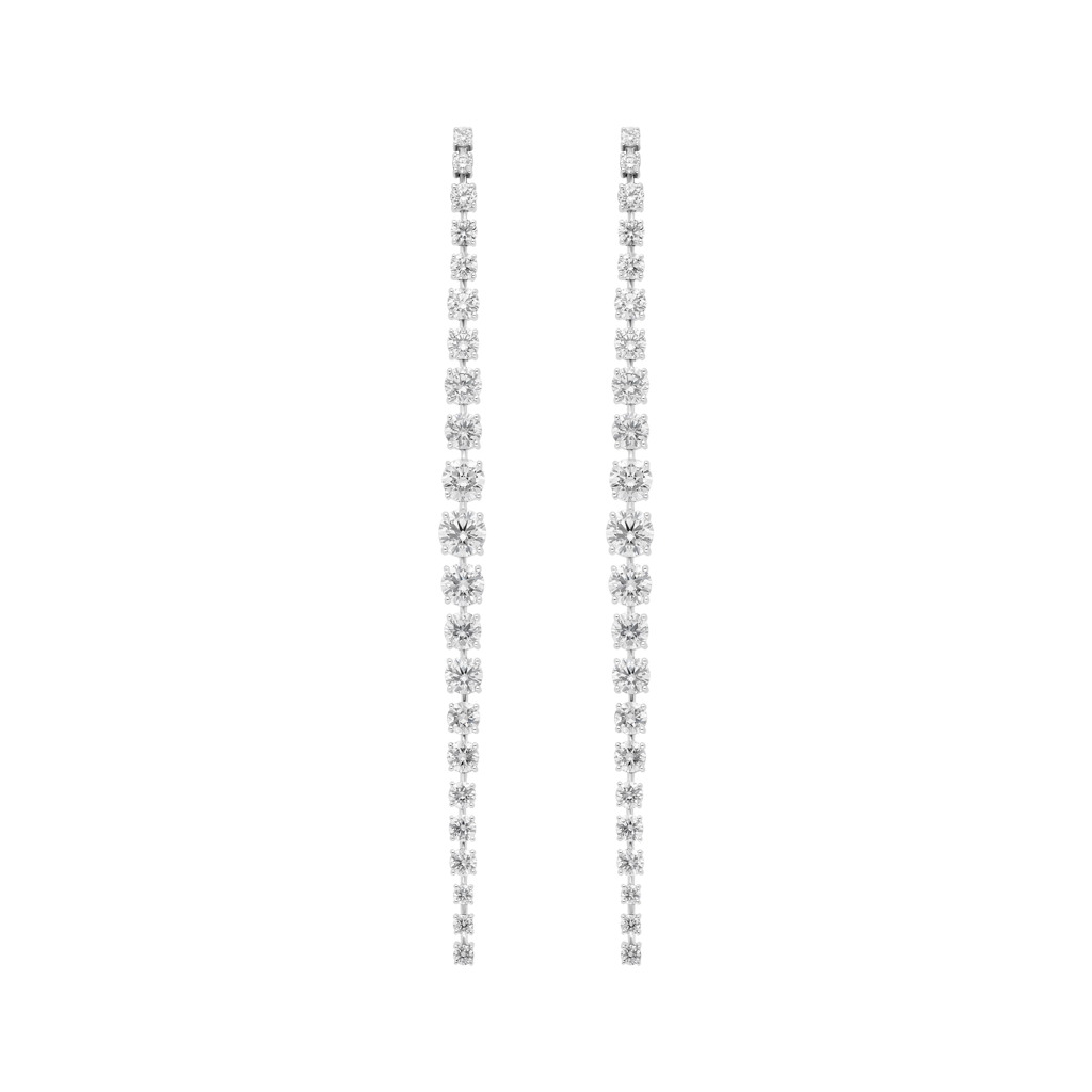 Boucles d'oreilles longues Burma Fine Jewelry - Or Blanc