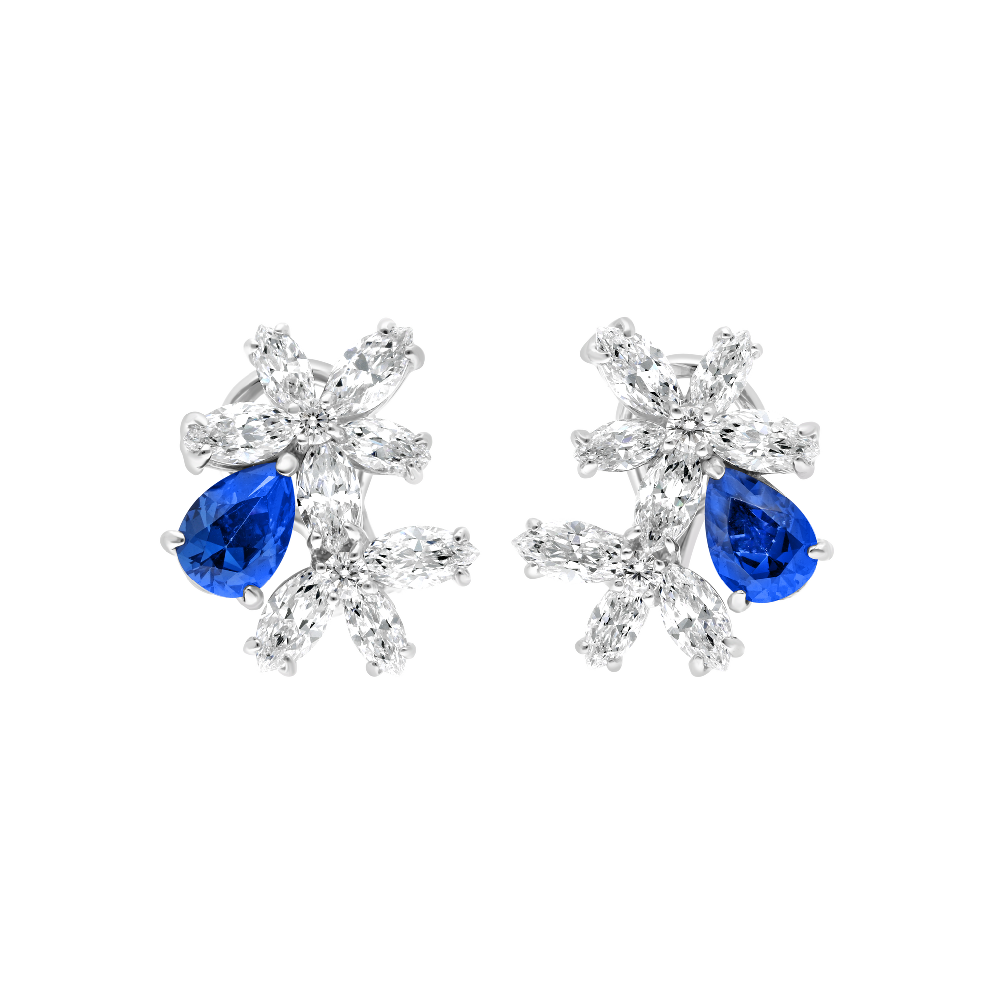 Boucles d'oreilles Fleur - Argent rhodié