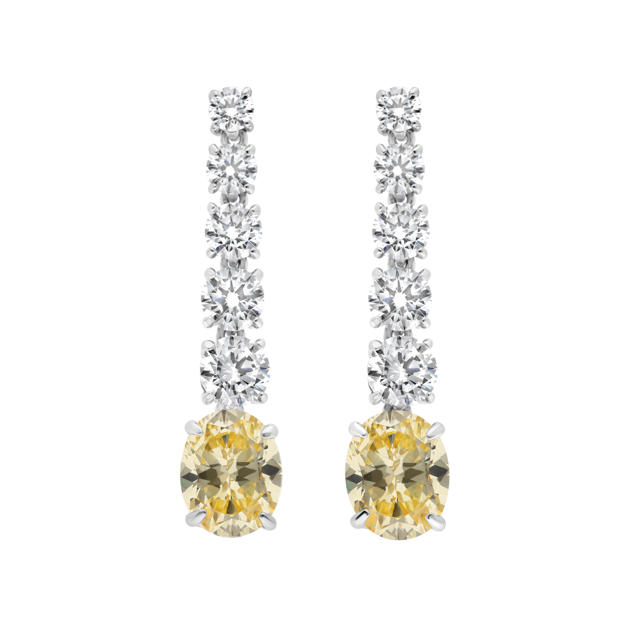 Earrings - Rhodium-plated silver