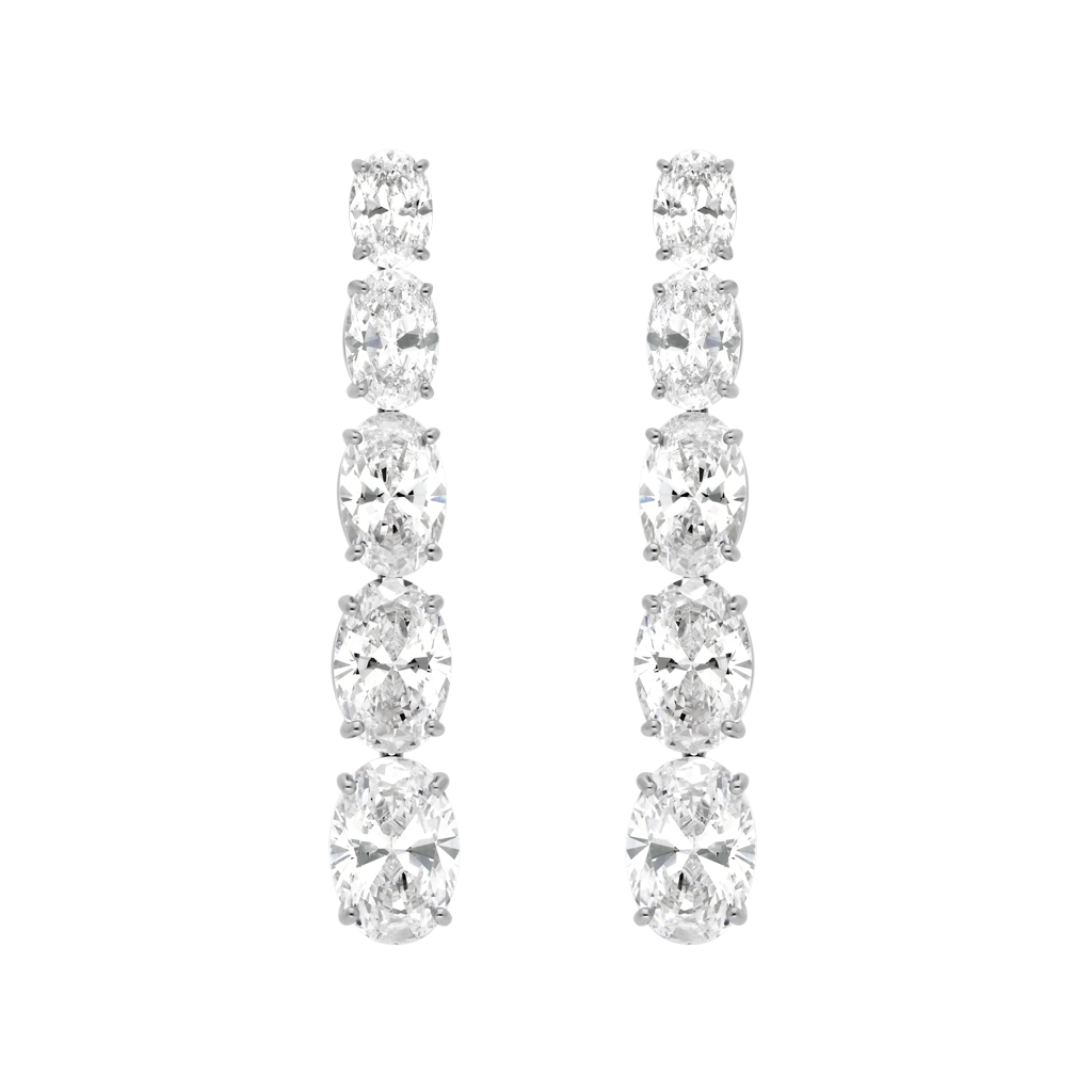 Les Parures Earrings - Rhodium-Plated Silver