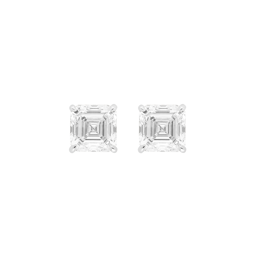 Studs Taille Asscher Burma Fine Jewelry - Or Blanc