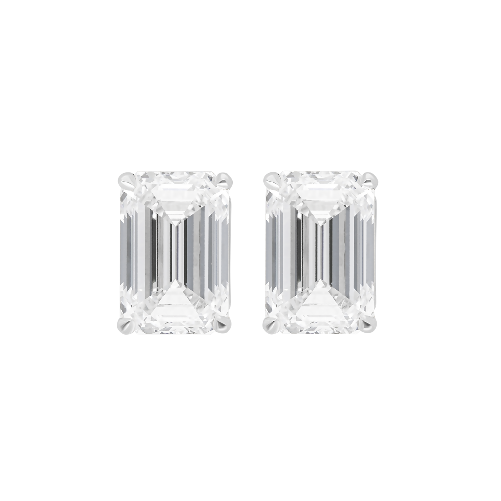 Emerald cut studs Burma Fine Jewelry