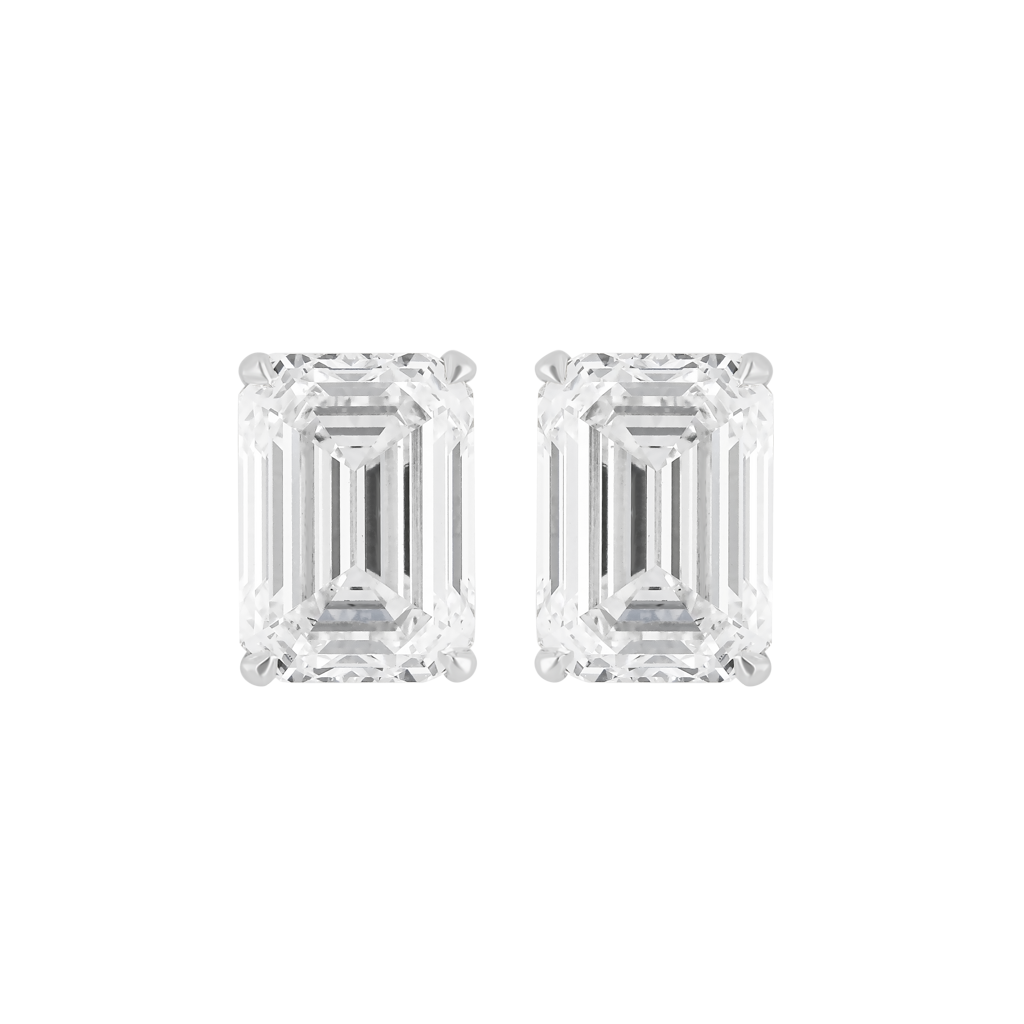 Emerald Cut Studs Burma Fine Jewelry