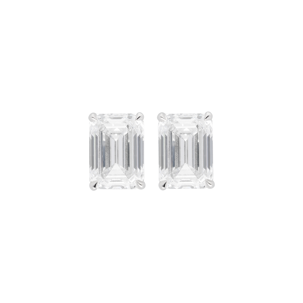 Emerald Cut Studs Burma Fine Jewelry