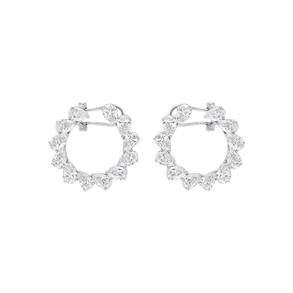Burma Fine Jewelry Hoop Earrings - White Gold