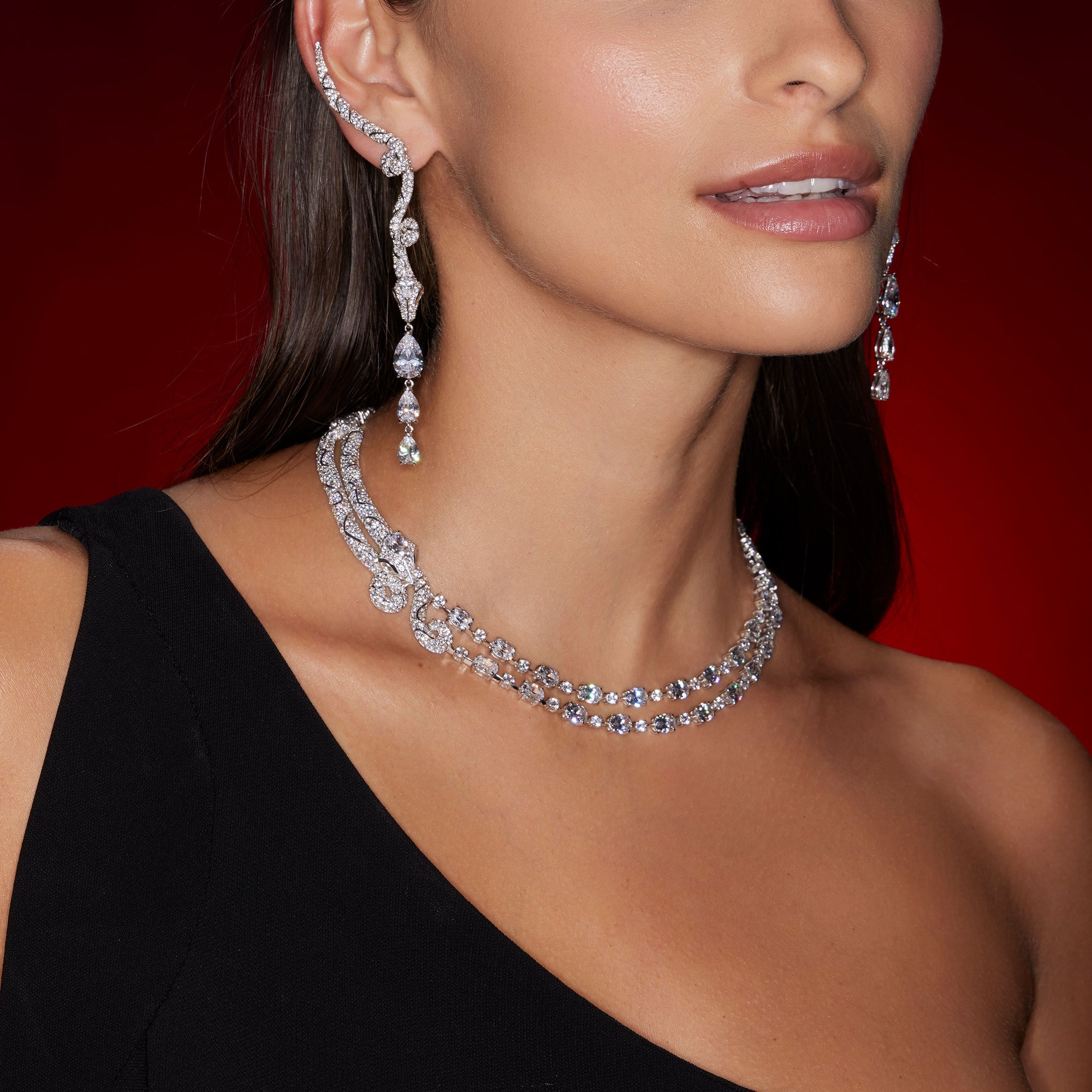 Necklace - Snake Collection - Rhodium Silver