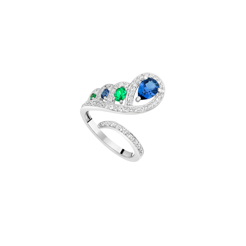 Ring - Peacock Collection - Rhodium Silver
