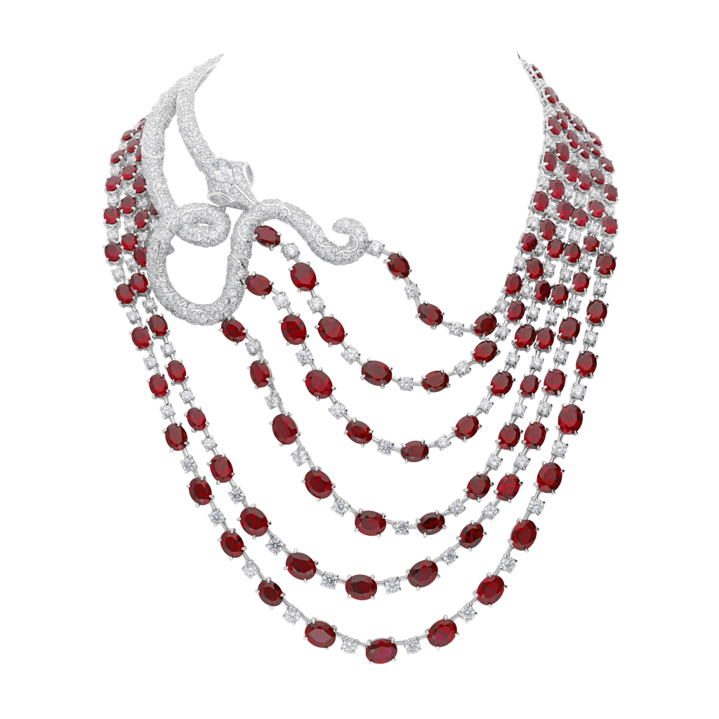 Necklace - Snake Collection - Rhodium Silver