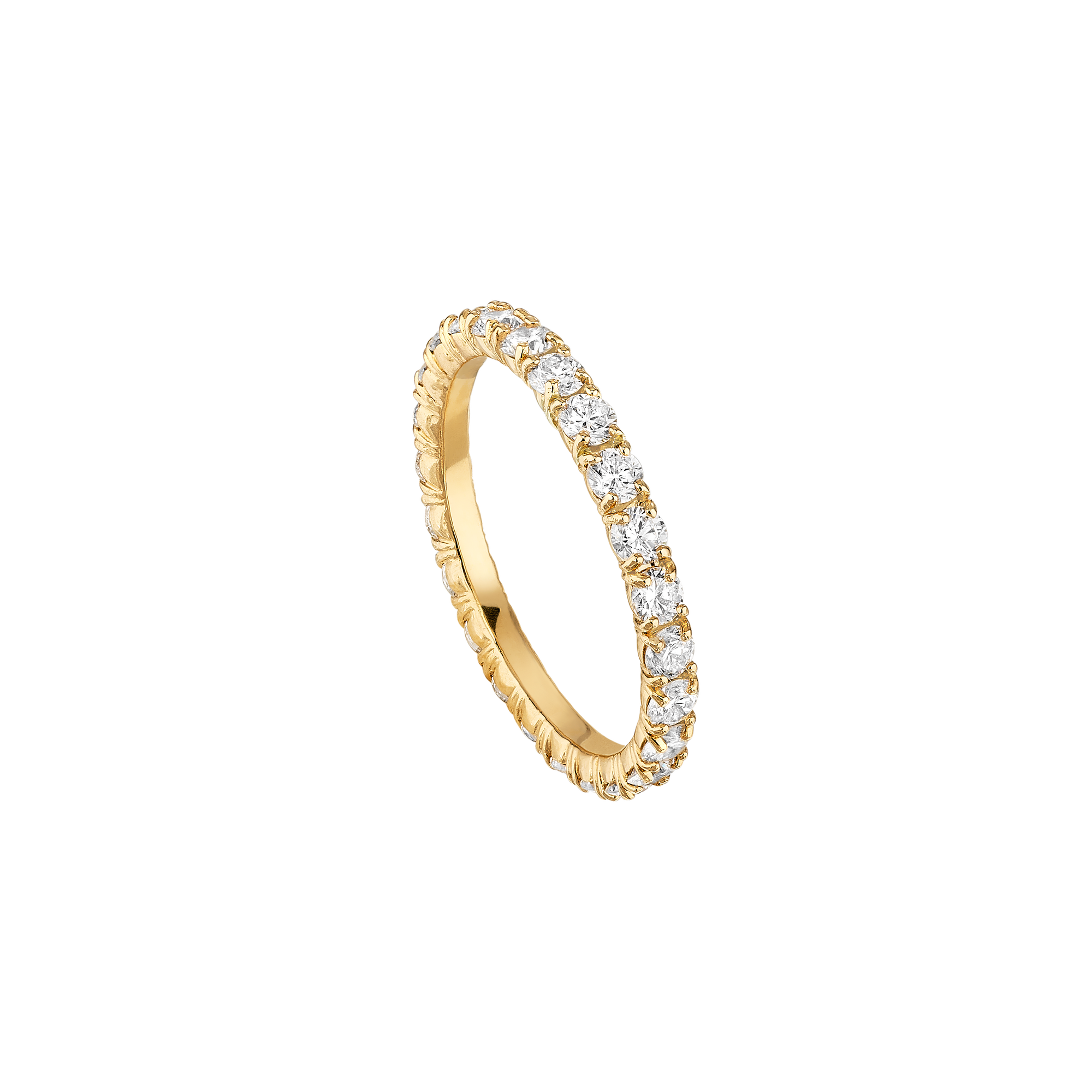 Wedding Band - Yellow Gold - Lab-grown Diamonds