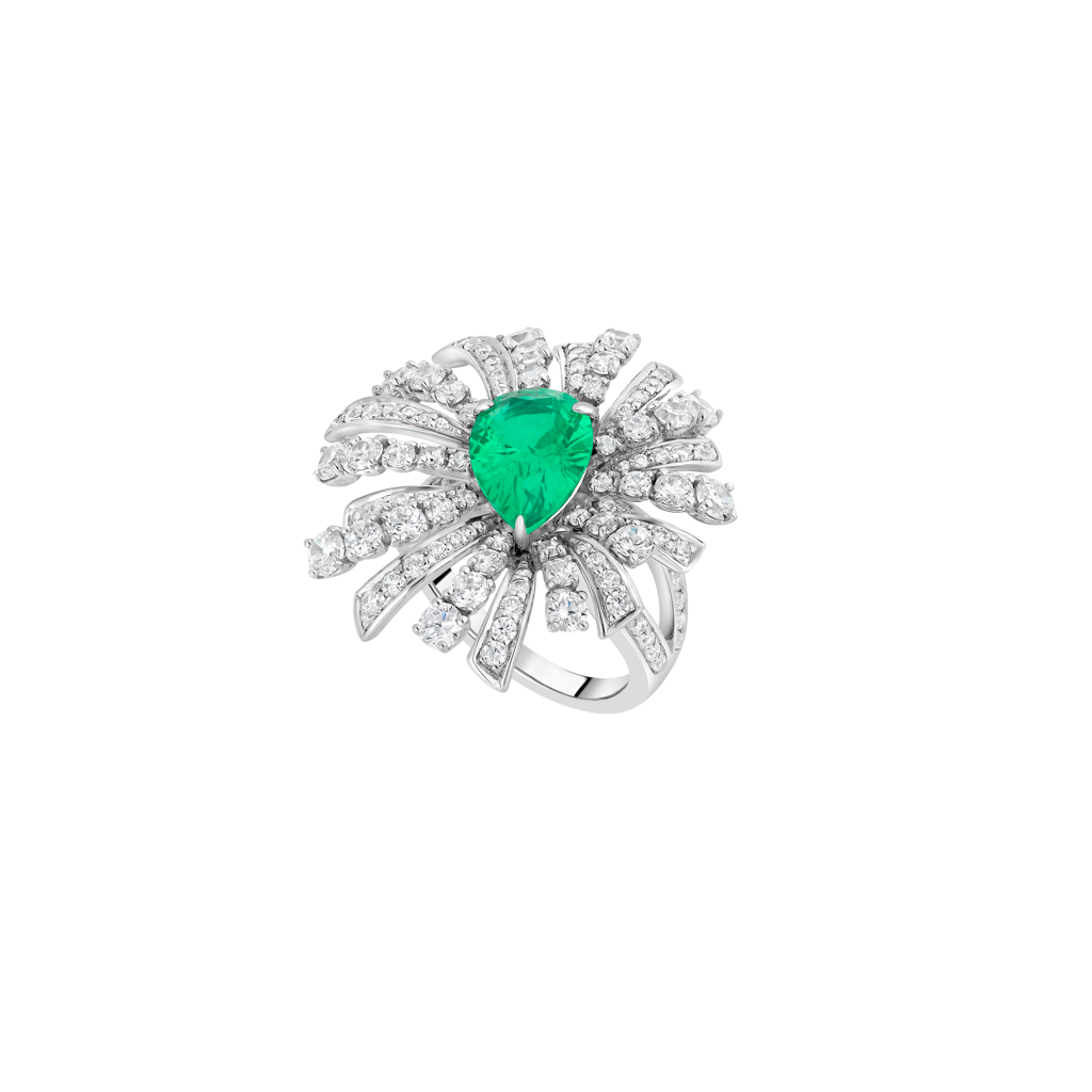 Bague Opéra - Or Blanc