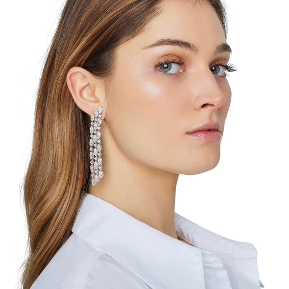 Earrings - Rhodium silver