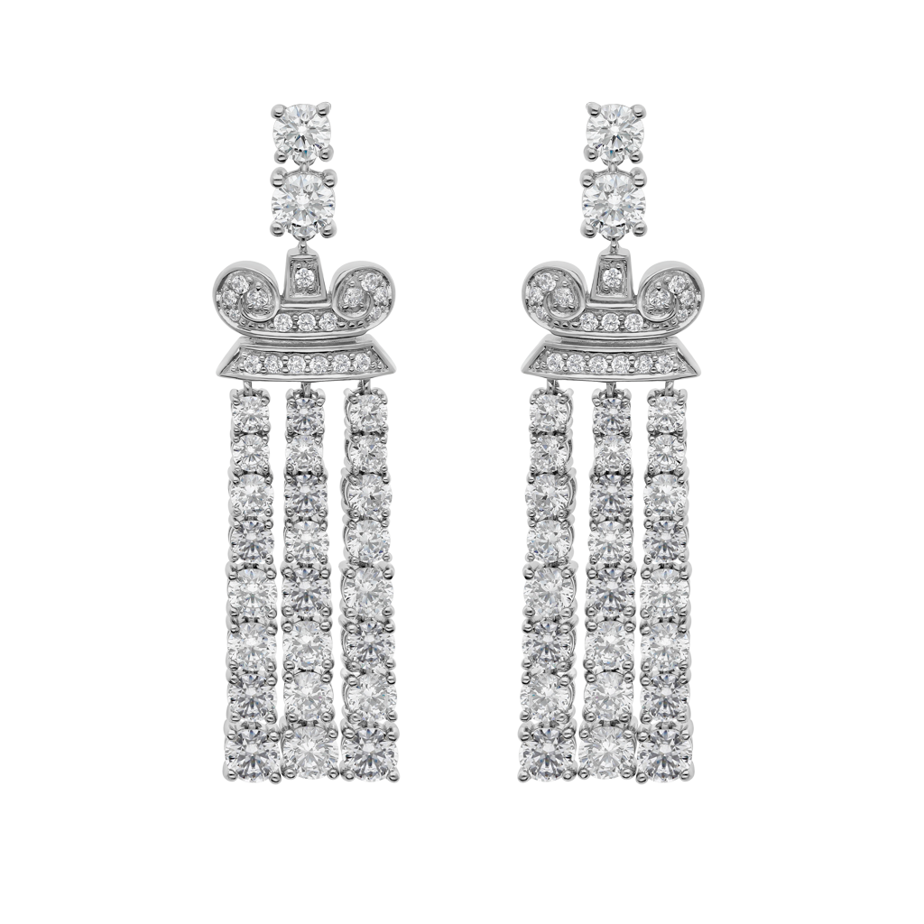 Opera Earrings - Rhodium Silver