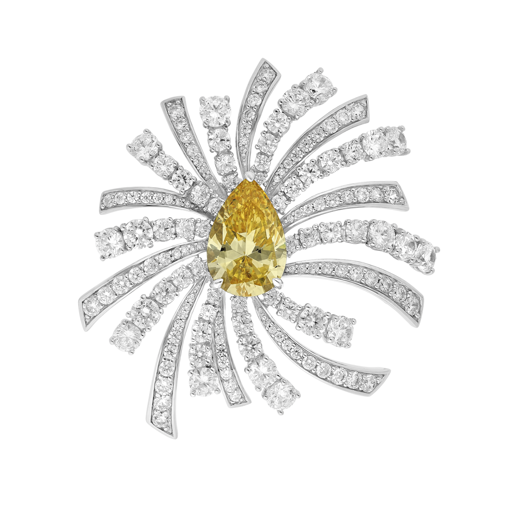 Broche Opéra - Argent Rhodié