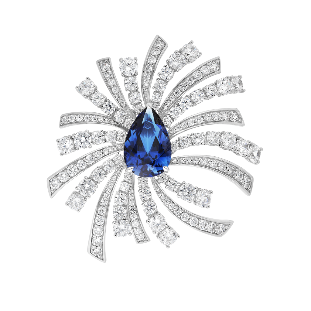 Brooch Opera - Rhodium Silver