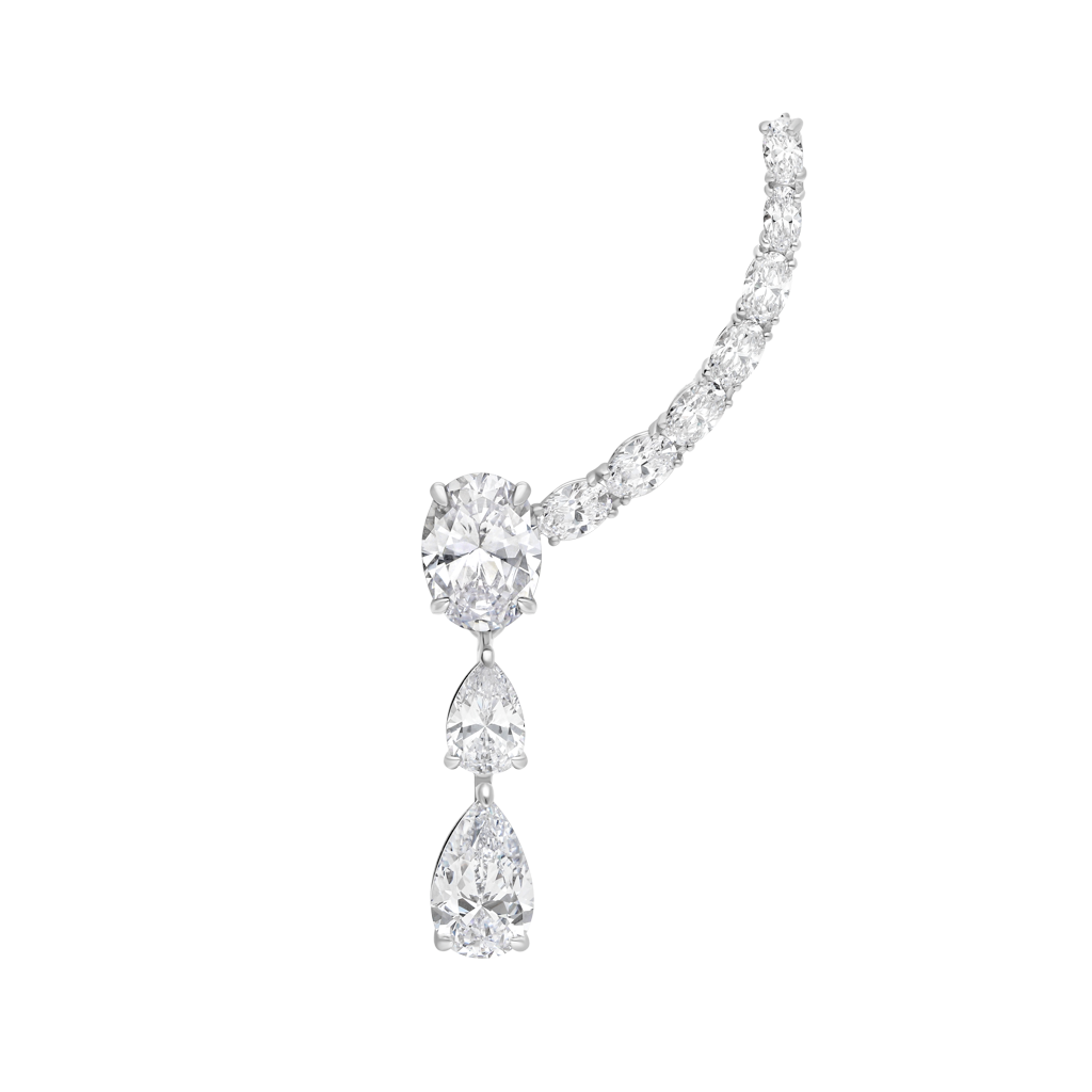 Boucle d&#39;oreille Opéra - Argent Rhodié