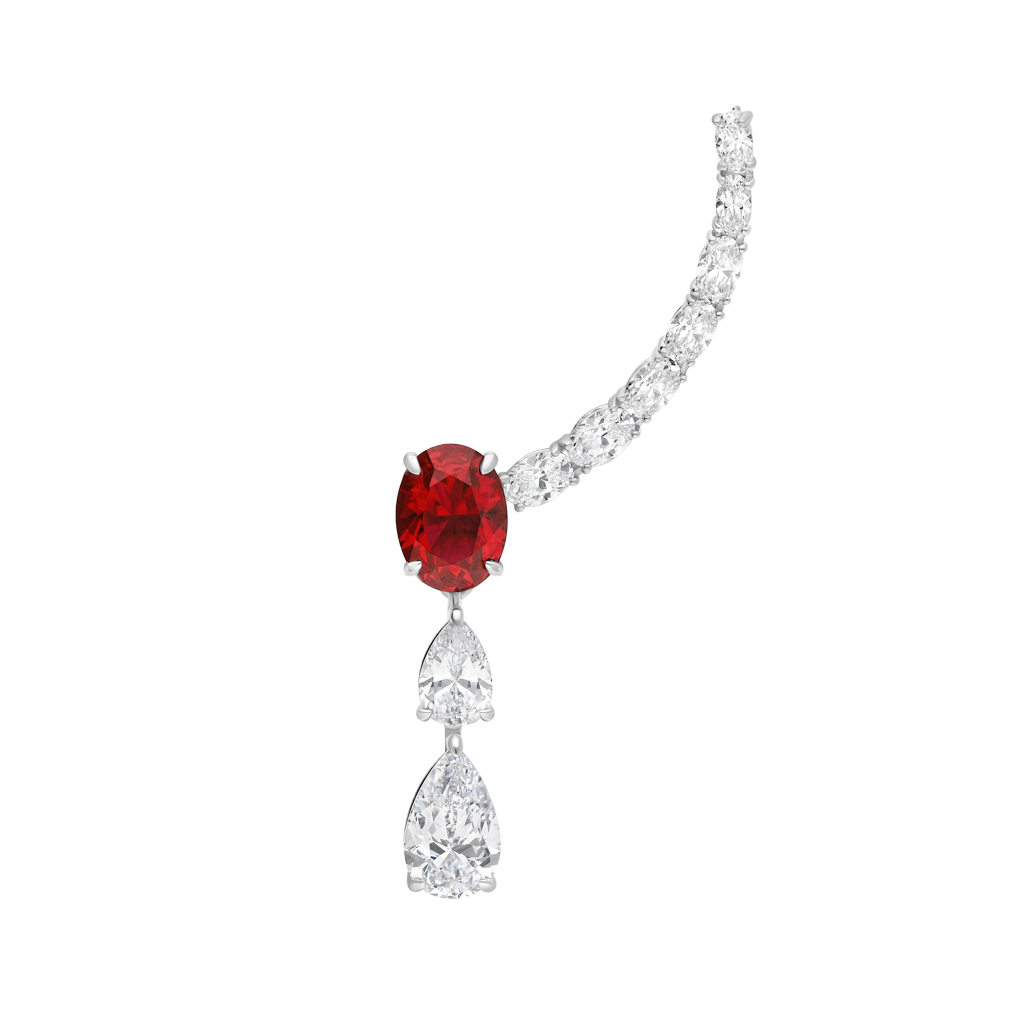 Boucle d'oreille Opéra - Argent Rhodié