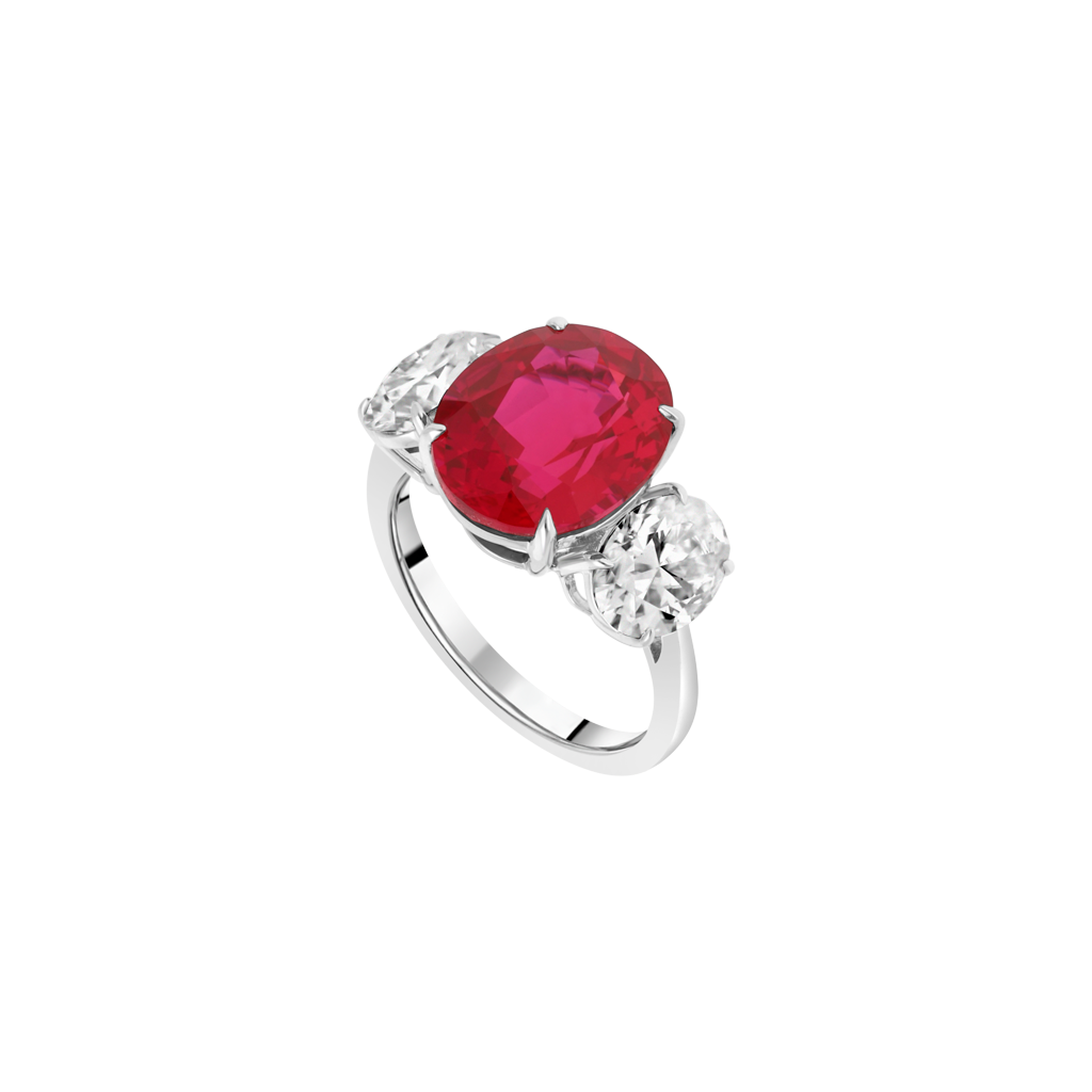 Bague - Moissanite - Or Blanc
