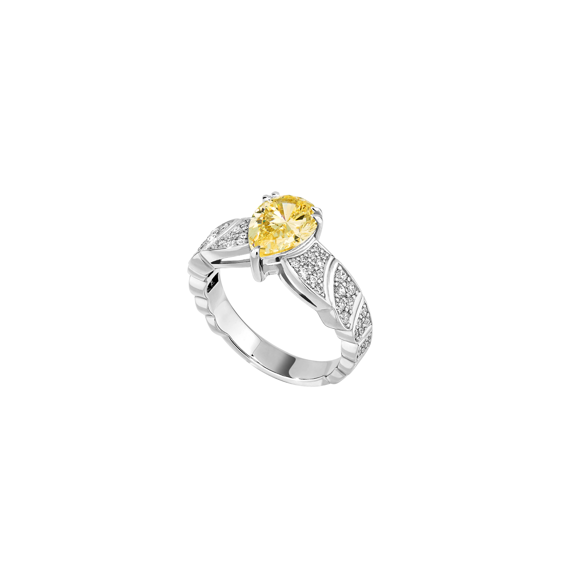 Opera Ring - Rhodium Silver