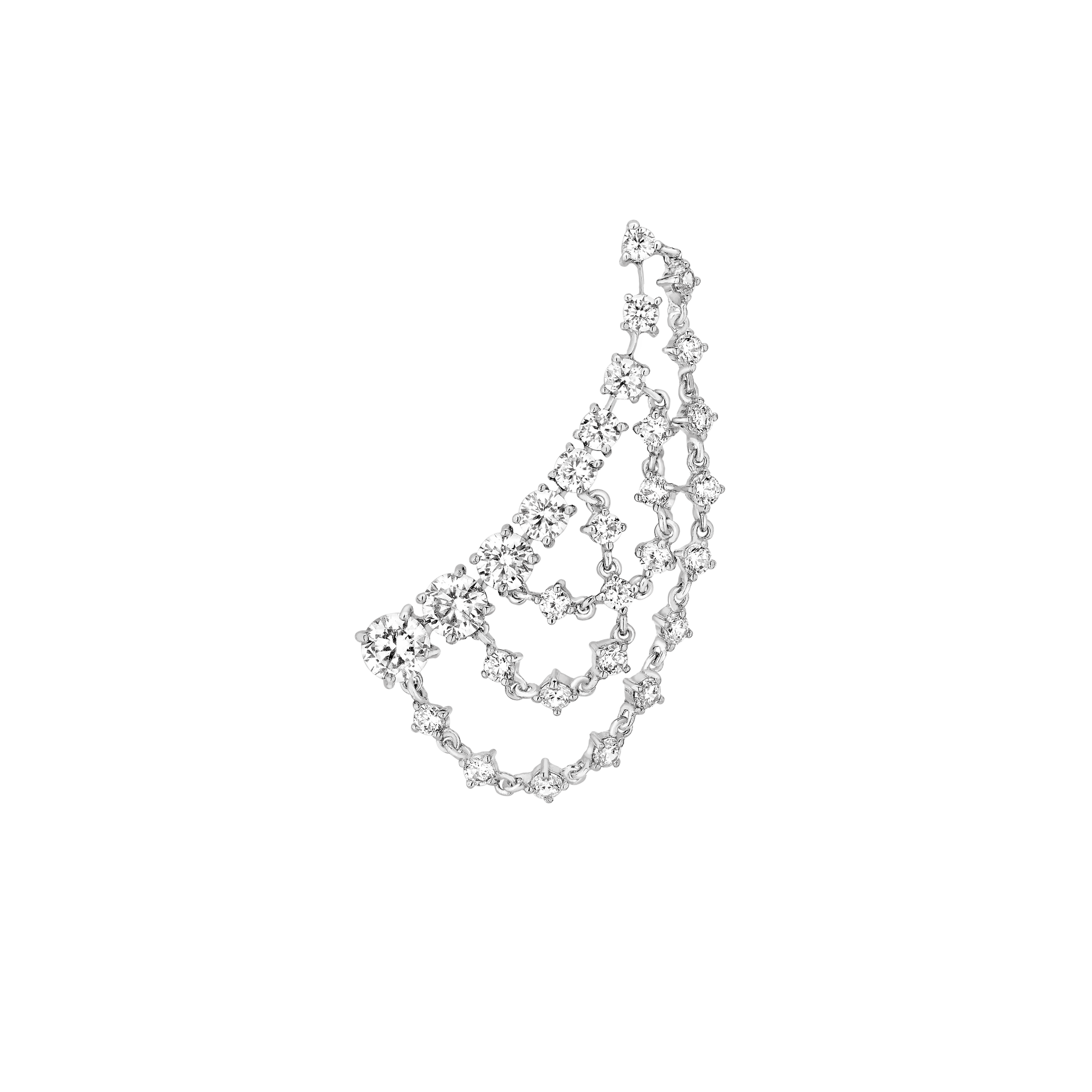 Ear cuff - Rhodium Silver