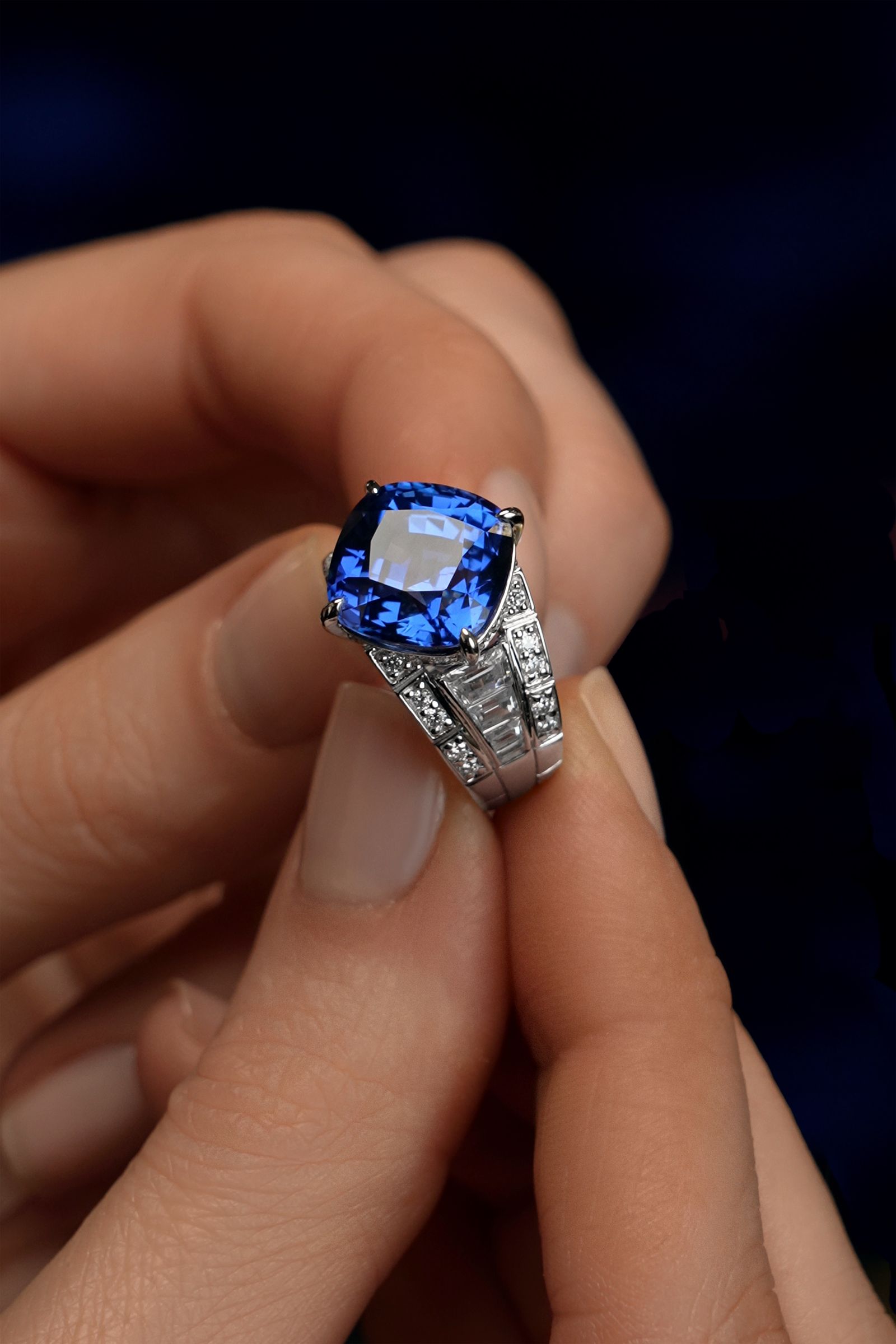 Bague bleu