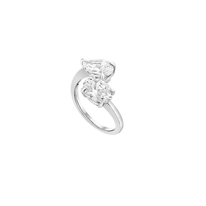 NEW Bague Toi & Moi - Or Blanc