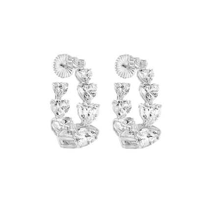 Creoles - Rhodium silver