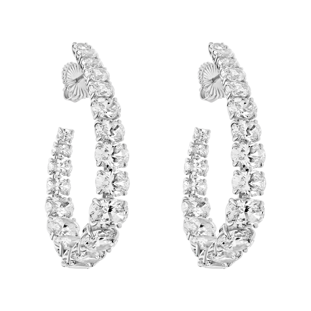 Créoles - Argent rhodié