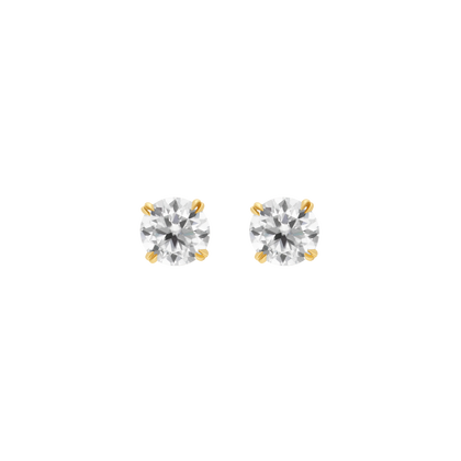Moissanite Earrings - Yellow Gold