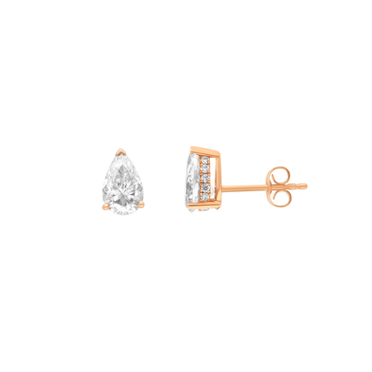 Moissanite Earrings - Rose Gold
