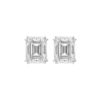 Boucles d'oreilles - Moissanite - Or Blanc