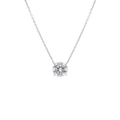 Pendentif Moissanite - Or Blanc
