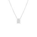 Moissanite Pendant - White Gold