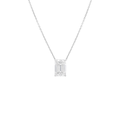 Pendentif Moissanite - Or Blanc
