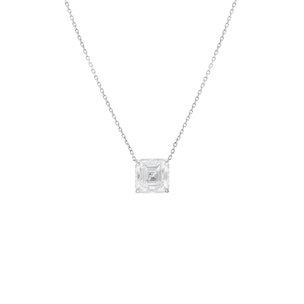 Moissanite Pendant - White Gold