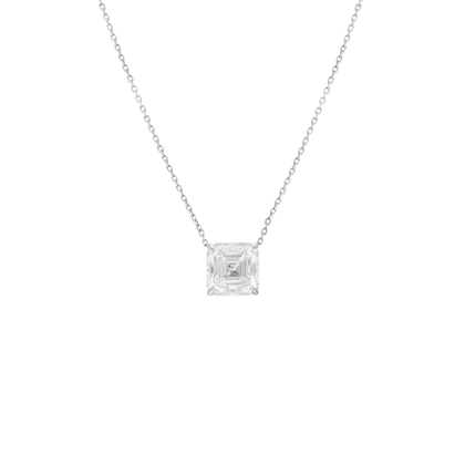 Moissanite Pendant - White Gold
