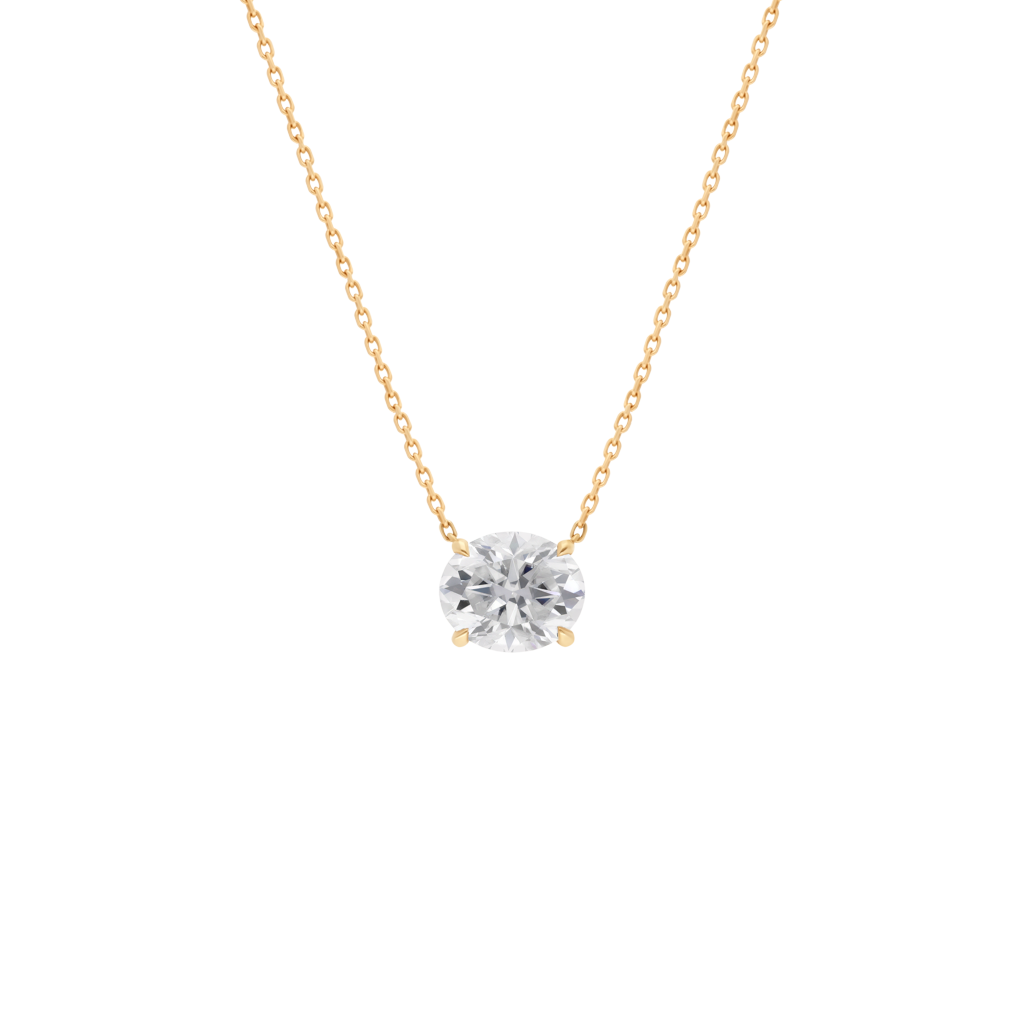 Pendentif Moissanite - Or Rose