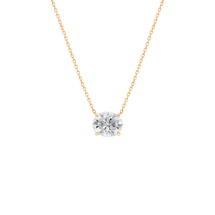Pendentif Moissanite - Or Rose